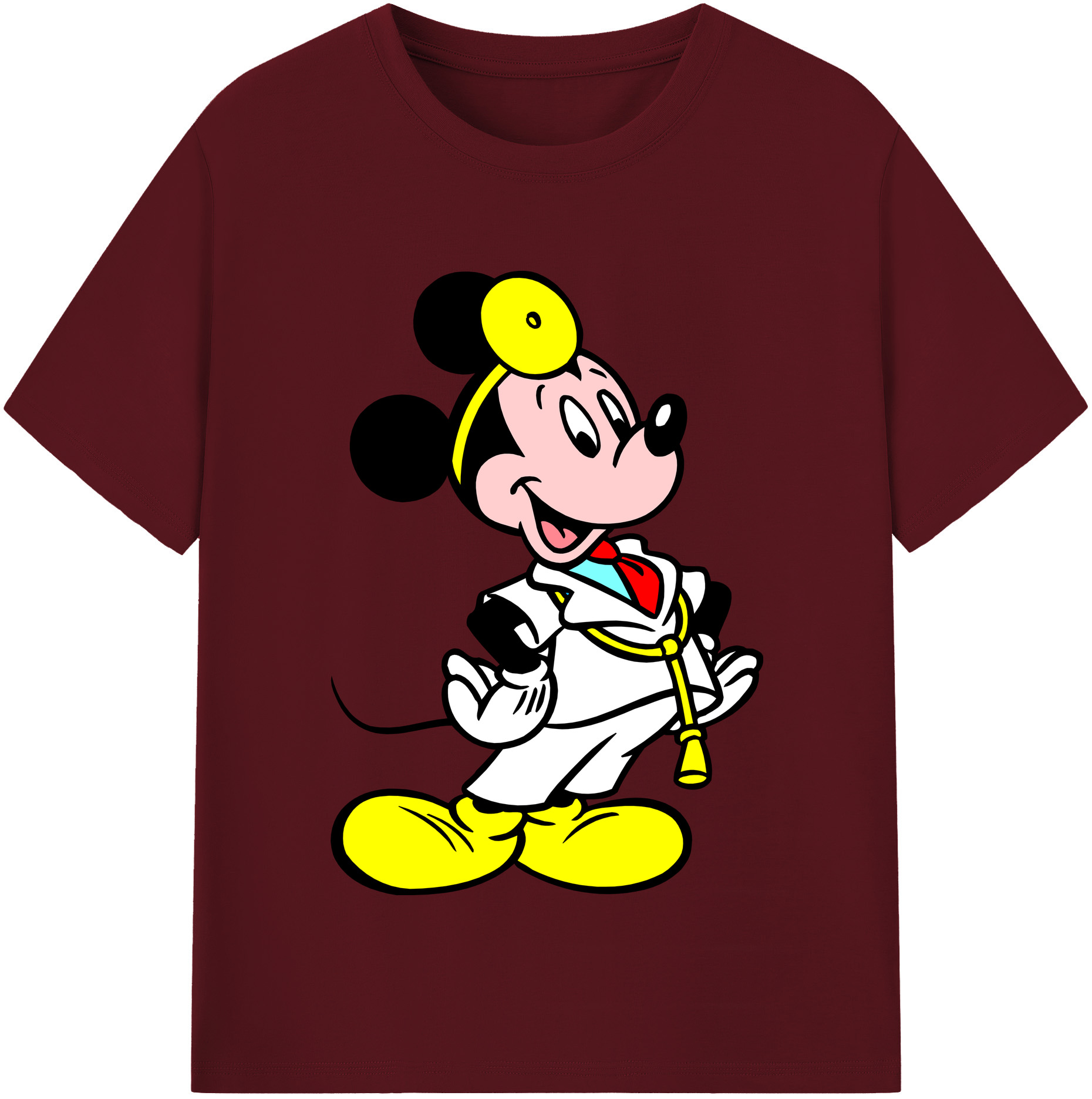 （画像用） ミッキーマウス Mickey Mouse 綿100％半袖Tシャツ（フロントプリント）